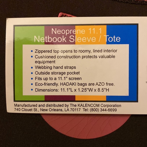 NWT Hadaki Neoprene Netbook Sleeve/Tote - Picture 2 of 6